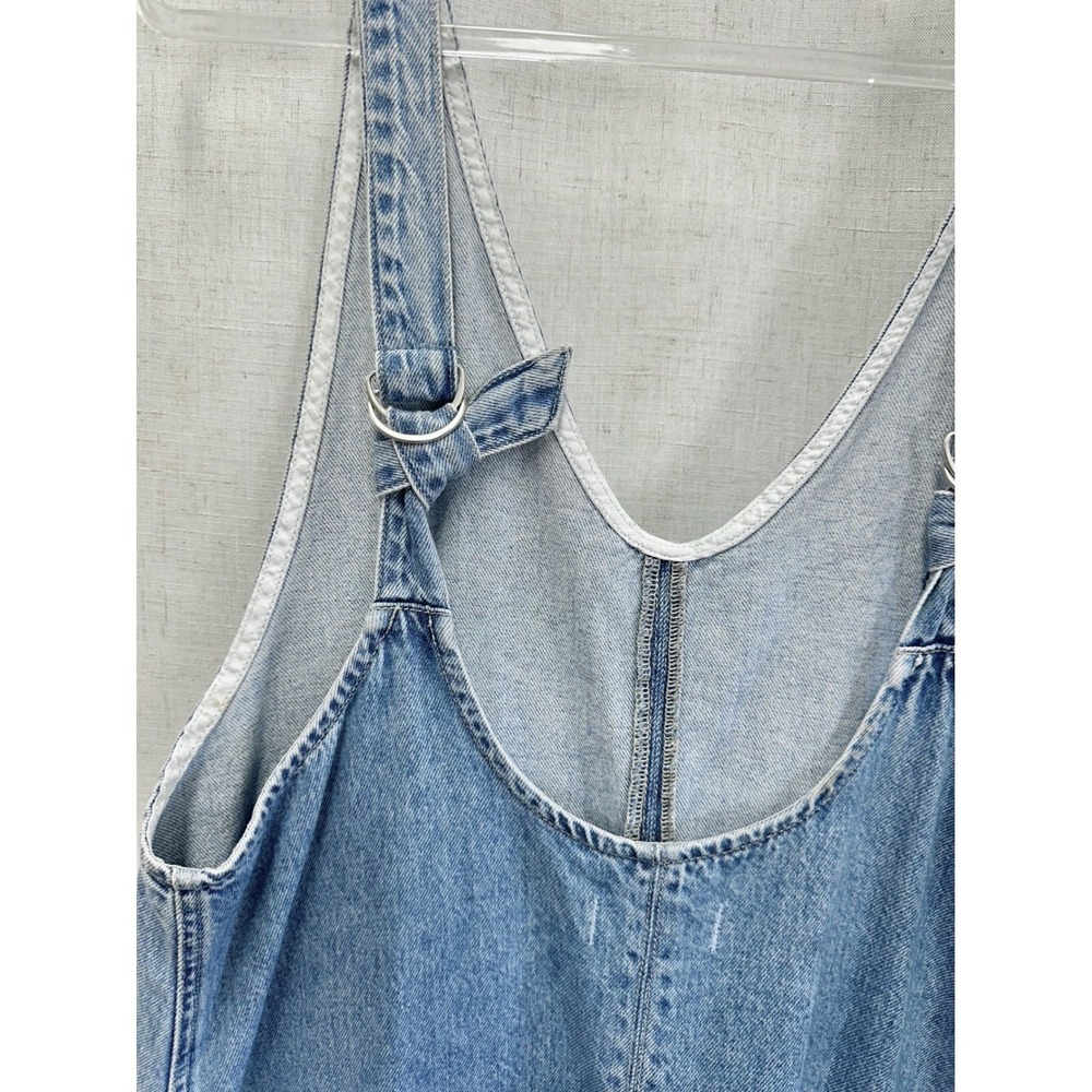 Free People High Roller Slouchy overalls in Kansas Cotton Blue Denim Size Medium - Picture 15 of 16